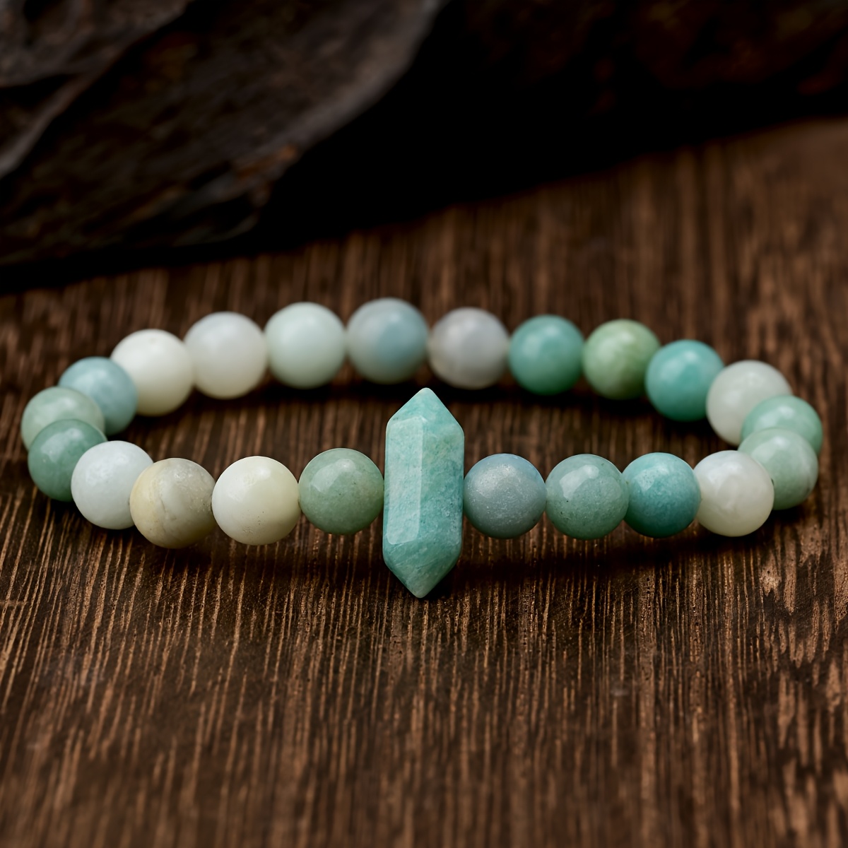Natural Stone Hexagonal Amethyst Rose Quartz Bracelet